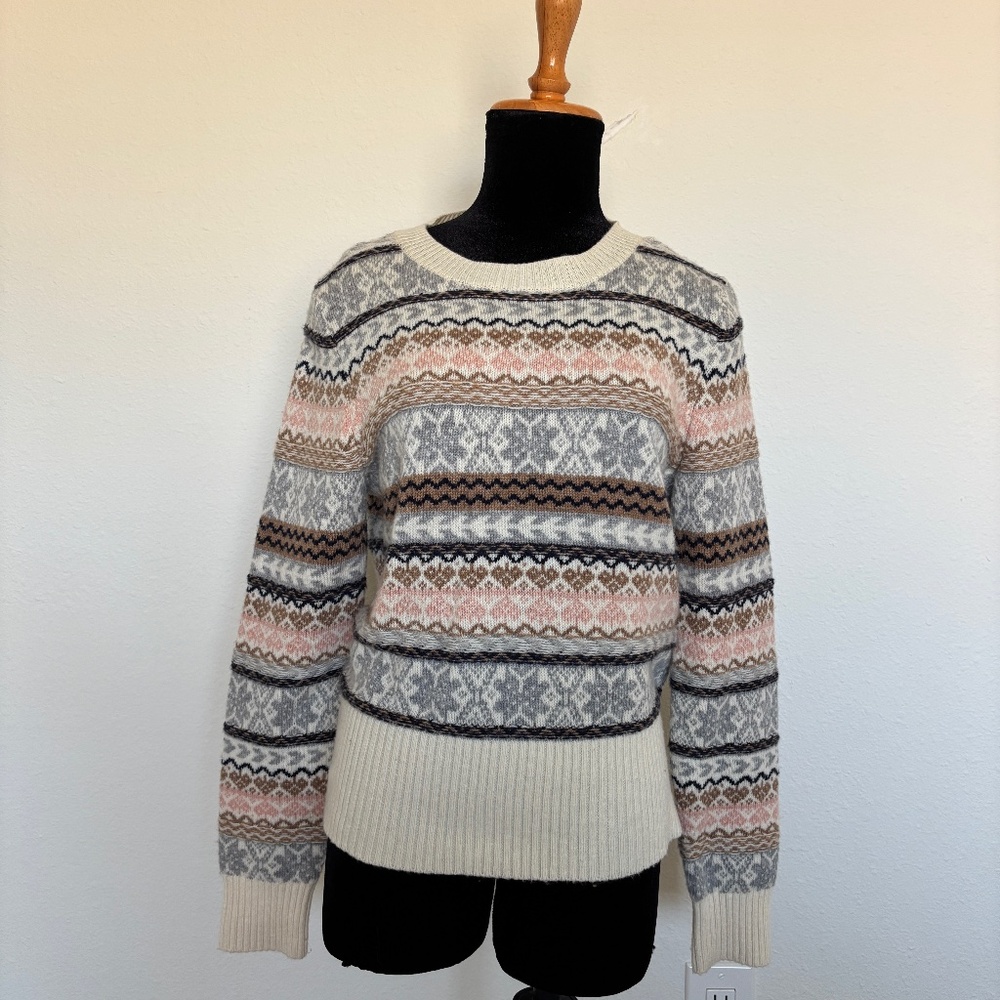 J. Crew Fair Isle Cream Sweater
